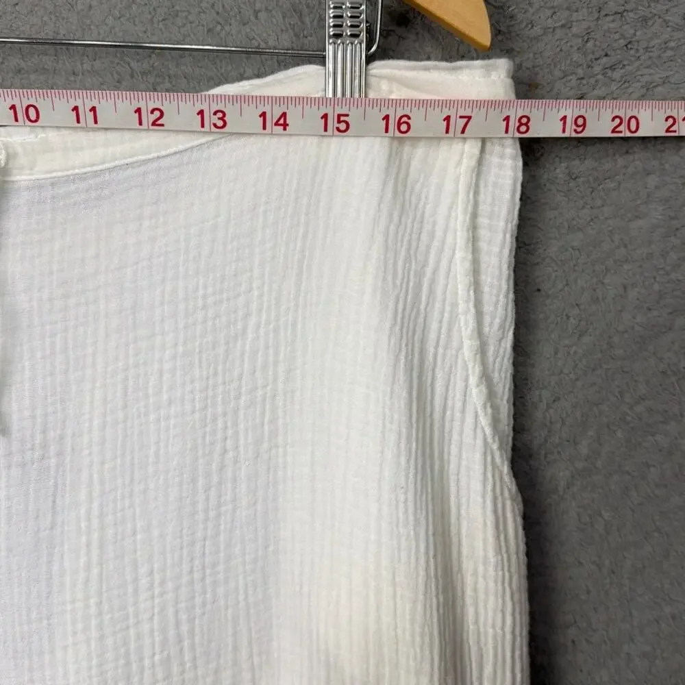 bryn WALKER White Waffle Knit Pants Size XL Quiet Luxury Coastal Summer NWT